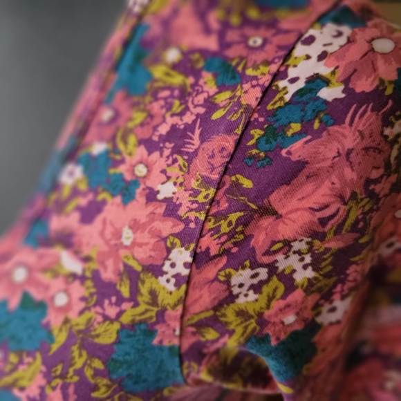 Hollister Floral Fit and Flare Mini Dress - Pink and Blue Women's Size Small - Picture 5 of 8